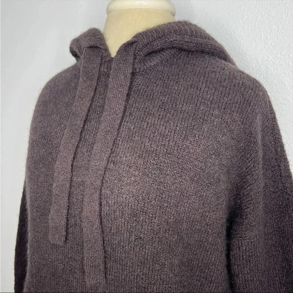 Madewell Wilmington Alpaca Wool Blend Hoodie Sweater in Heather Raisin - Picture 9 of 13